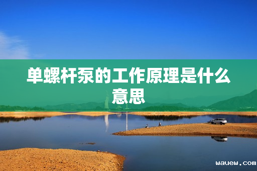 单螺杆泵的工作原理是什么意思 单螺杆泵的工作原理是什么意思