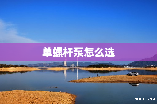 单螺杆泵怎么选 单螺杆泵怎么选