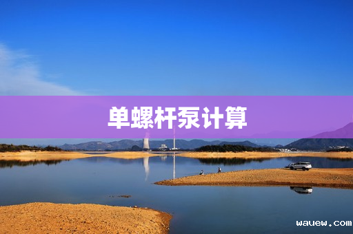 单螺杆泵计算