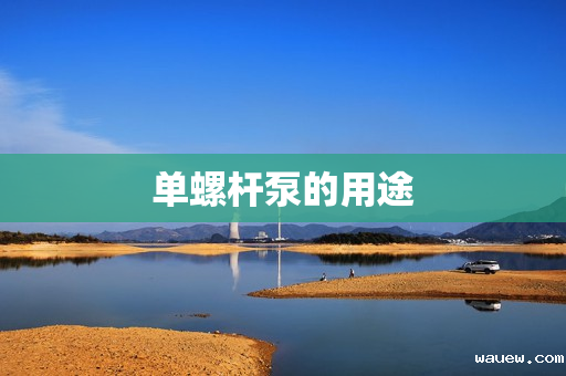 单螺杆泵的用途