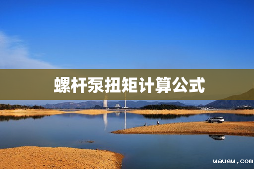  螺杆泵扭矩计算公式