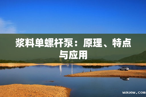 浆料单螺杆泵：原理、特点与应用