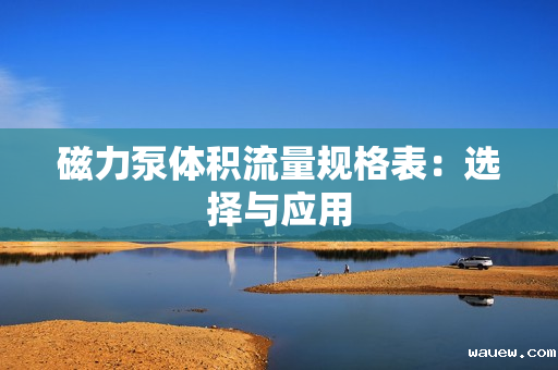 磁力泵体积流量规格表：选择与应用