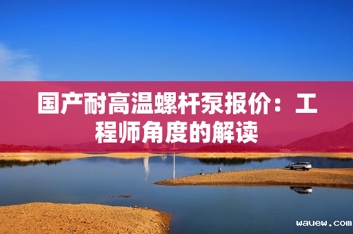 国产耐高温螺杆泵报价：工程师角度的解读